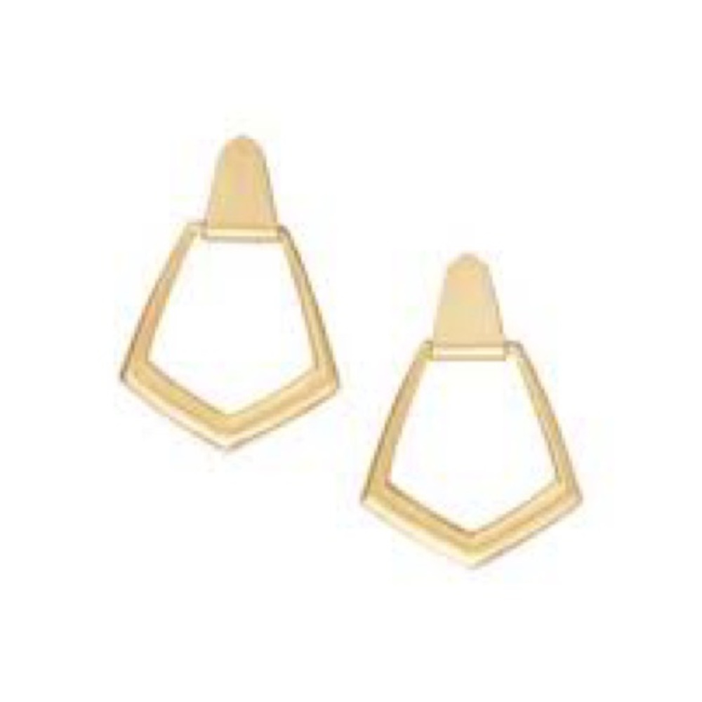 Elegant Gold Kendra Scott  Geometric Earrings